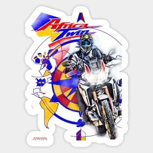 Africa Twin rider Sticker